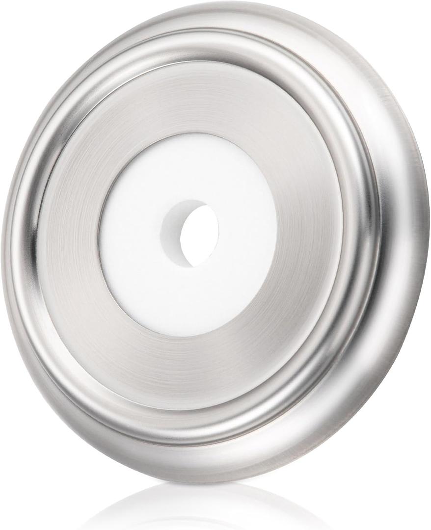 Enhon Metal Tub Spout Cover Ring, Bathroom Faucet Remodeling Wall Plate with Foam Gasket, 1-1/2 Inch ID and 3-5/8 Inch OD(Brushed Nickel)