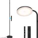 【Upgraded】Modern LED Floor Lamp, 36W Super Bright Standing Lamp, Stepless Dimmable Torchiere Tall Lamp with Remote Control, 350°Rotating Head Reading Floor Lamp for Living Room, Bedroom, Office