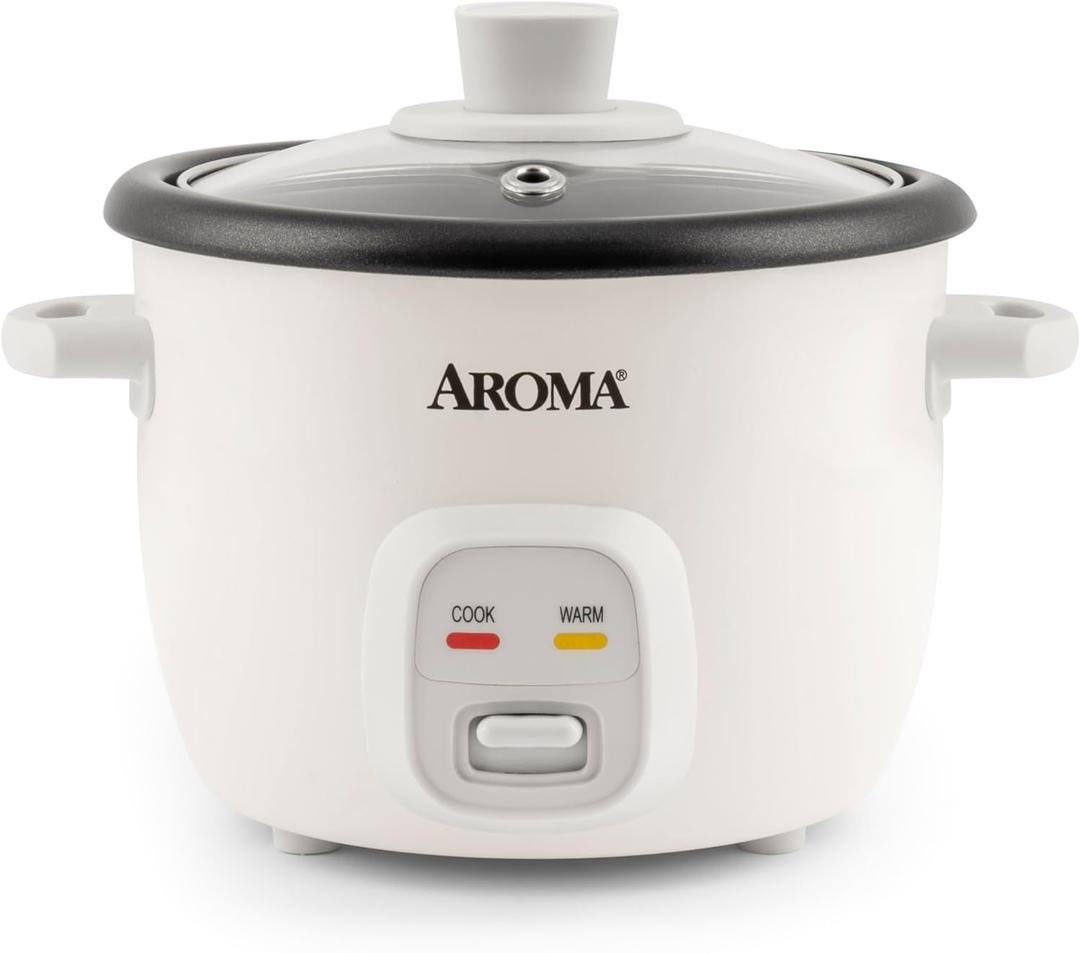 Aroma Housewares 4-Cups (Cooked) / 1Qt. Rice & Grain Cooker (ARC-302NG), White