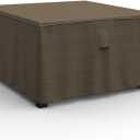 Budge StormBlock Hillside Square Patio Table Cover Premium, Outdoor, Waterproof, Large, Black and Tan Weave