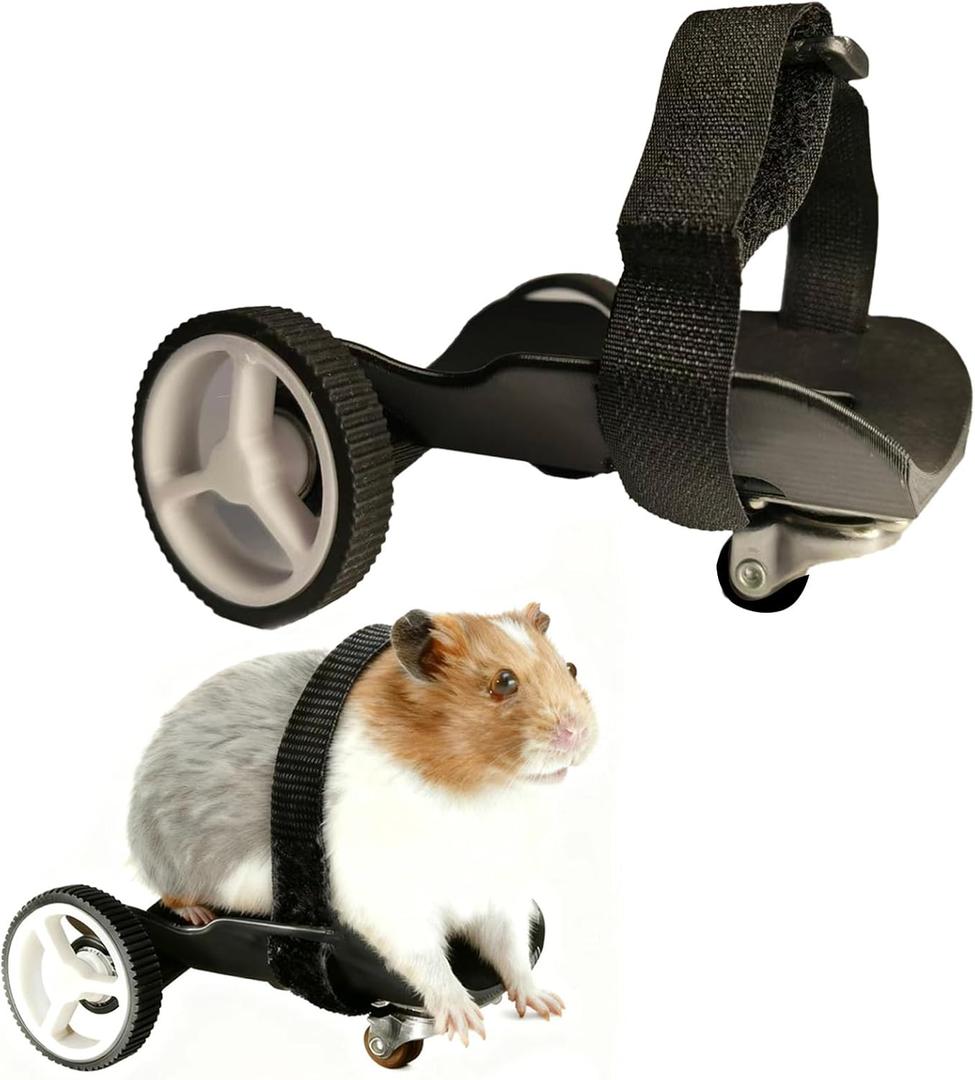 Adjustable Guinea Pig Wheelchair - Pet Mobility Aid for Injured/Disabled Small Animals, Lightweight & Durable Pet Wheelchair with Adjustable Straps, Suitable for Guinea Pigs, Hamsters & Small Pets