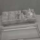 5 Compartment Condiment Server, Ice Chilled Condiment Containers with Lid, Clear Condiment Caddy Serving Tray on Ice with 5 Serving Spoons 5 Fruit Forks 2 Serving Tongs