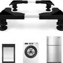 Mini Fridge Stand Adjustable Universal Base with 4 Strong Feet Washer Dryer Pedestal for Small Refrigerator, Portable Compact Washer or Dryer, Black