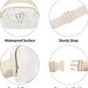 Birthday Gifts Christmas Personalized Gift for 4 5 6 7 8 9 10 11 12 13 14 Year old Girls Teen Sister Kid Initial Letter Fanny Pack Trendy Stuff Crossbody Bag White Letter V