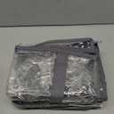 Clear Vinyl Zippered Storage Bags (3-Pack) 40L Sturdy Storage Bags for Sweaters, Blankets, Comforters, Bedding Sets and Much More! (Gray, 18x15x9)