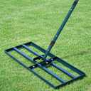 Lawn Leveling Rake, 30x10 Inch Lawn Leveler Tool with 78'' Adjustable Steel Handle, Durable Landscape Rake, Ease Level Soil Sand Dirt Surfaces,Ideal for Backyard, Garden, Golf Course, Pasture