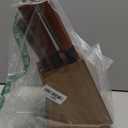 Japanese Knife Block Set, Hand Forged 5-Layer 9CR18MOV Clad Steel Ultra Sharp Kitchen Knives with Wooden Storage & Rosewood Handle, Includes Chef, Santoku, Nakiri, Fruit Knife for Home Mom/Dad