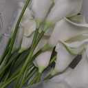 Duovlo 20pcs Calla Lily Bridal Wedding Bouquet Lataex Real Touch Artificial Flower Home Party Decor (White)