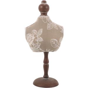 CALLARON Mannequin Jewelry Display, Pendant Necklace Holder Mannequin Head Jewelry Display Stand Bust Wooden Choker Display Mannequin Stand for Show Selling 14.15X 6.68X4.32inch