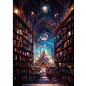 Diamond Art Starry Sky Library Diamond Art Set for Adults, 5D Diamond Painting Starry Sky Castle Library DIY Book Diamond Art Adult Diamond Painting Set, Home Decor - 12x16 Inch