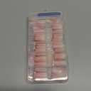 AddFavor 120pcs Ombre Press on Nails Long Square - Pink White Gradient Fake Nails Press ons Square Stick on Nails for Women