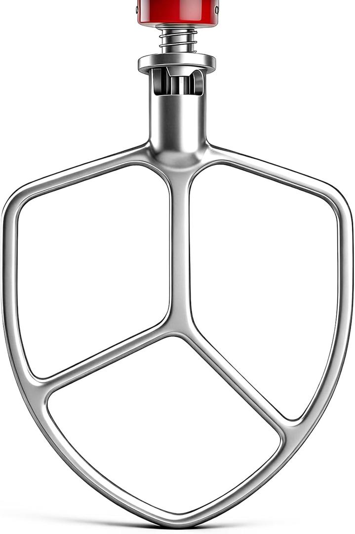 Stainless Steel Flat Beater Compatible for KitchenAid 5plus - 6 Qt Bowl-Lift Stand Mixers, KitchenAid Paddle Attachment, Food Grade Uncoated & Dishwasher Safe