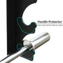 Barbell Rack Single Hook Wall Mount Heavy Duty Vertical Barbell Holder Weight Bar Holder for Olympic Barbell, Curl bar, Commercial or Home Gym Accessory (4 bars)