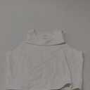 Vrtige Women's Twist Front V Neck Ribbed Knit Sleeveless Sexy Cami Tank Crop Top (Large, Plain White)