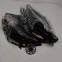 2Pcs Truck Seat Cover Bottom Fit for Chevy Silverado, Ford F150 F250 F350, GMC Sierra, Ram 1500 2500 3500, Dodge,Tundra, Premium Faux Leather Trucks Pickup Front Driver Seat Covers(Black) (Parallel Line)