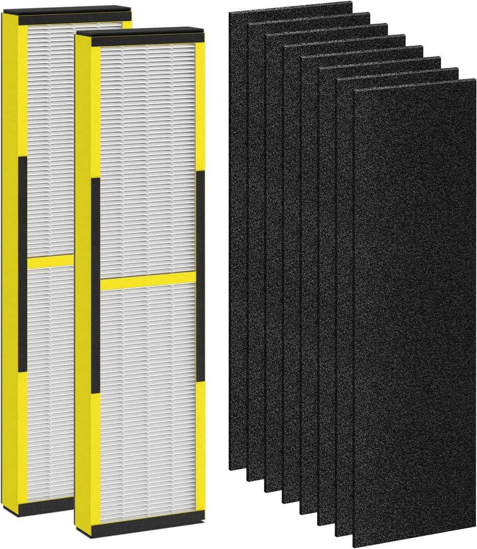 FLT4825 Replacement Filter B Fit for Germ Guardian Air Purifier, ac4825e Replacement Filter Fit for ac4825 AC4825 AC4300 AC4900 AC4825DLX AC4850 CDAP4500 AP2200, 2 True HEPA + 8 Carbon Filters