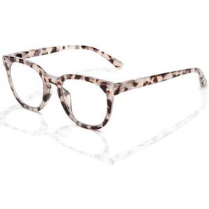 LianSan Reading Glasses for Women - Stylish Blue Light Blocking Computer Readers with Spring Hinge(Leopard,2.25x)