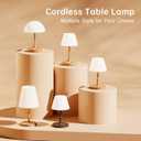 Dawnwake Table Lamp Cordless Bedside Desk Lamp,Rechargeable Battery Operated Lamps for Bedroom Night Stands,3 Colors Touch Dimmable Small Table Kitchen Lamps,4000mAh LED Wood Grain