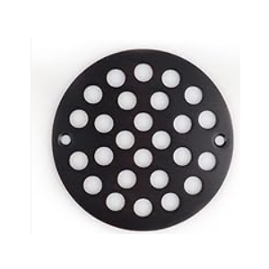 Screw-in Round Shower Drain Cover Replacement Floor Drainer with Screws (Black)