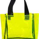 TotePrint Clear 1Packs Small Tote Work Bag,Gift Wrap Handbag for Bridal and Birthday Party,Travel Makeup Pouch with Handle (1pcs-yellow)