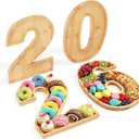 Bagrox 2026 Charcuterie Numbers Fillable, Wooden 2026 Food Tray, 12" Number Charcuterie Board Box, Platter for New Years Eve Party Supplies 2026, Cardboard Numbers for Nye Decorations