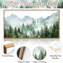 CHDITB Large Green Mountain Landscape Framed Canvas Wall Art 40x20 Inch