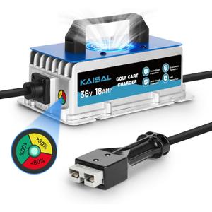 36 Volt 18A Golf Cart Battery Charger for EZGO Marathon Golf Carts IP67 Waterproof 36V EZGO Golf Cart Charger with Anderson SB-50 Plug, Trickle Charge, 5-7H Full Charge,16FT Cord for Lead Acid Battery
