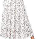 NASHALYLY Women's High Waisted Maxi Skirt,Elastic Chiffon Boho Long Skirt with Pockets (XL)