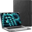 Fintie Sleeve Case for MacBook Air 15 Inch A3241 A3114 A2941 (2023 2024 2025 Release), Premium PU Leather Folio Book Cover for MacBook Air 15.3" M2 M3 M4 Chip with Touch ID (Black)