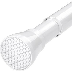 Tension Rod for Windows 28 to 48 Inch,Spring Curtain Rods No Drilling 7/8" Diameter White Tension Rods Adjustable Curtain Rods Expandable Pressure Spring Tension Rods for Closet, Doorway