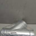 QWORK 4" Duct Splitter, 45 Degree 4 Inch Branch Metal Duct Connector 3 Way Hose Adapter/Splitter (1 Pack)