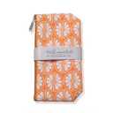 Mangiacotti Cosmetic Bag Travel Essentials Canvas Makeup Pouch Toiletry Bags, 4.75" x 8.5", Clementine