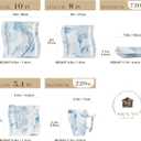 MALACASA Dinnerware Sets for 6, 30 Piece Porcelain Plates and Bowls Sets, Square Dish Set with Dinner Plate and Bowl, Cup and Saucer, Blue Dishes Dinnerware Set, Modern Dishware Sets, Series Flora