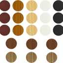 PVC Cover Caps Adhesive Screw Hole Stickers 378 PCS for Wall Vinyl Wood Furniture Repairing, 7 Colors Waterproof Plastic Cover for Cabinets Bookcase Desk Countersunk Screws Cam Lock