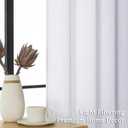 2 x Lecloud White Valance for Window Curtains 12 Inch Length, Light Filtering Modern Small Kitchen Curtain, Short Burlap Farmhouse Drapes with Rods Pocket for Cafe Bedroom Camper Cabinet, 60" W x 12" L
