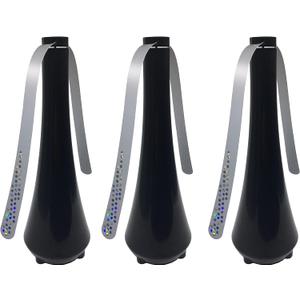 Fly Swatter for Outside or Inside Meal, Picnic Fan for Table Use, Fly Fans for Tables, Barbeque, Events, Battery Operated Food Spinning Fan (3pcsBlack)