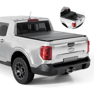 FRP Hard Tri-fold Tonneau Cover Fold Truck Bed Covers Compatible with 2022-2026 Ford Maverick 4' 6" Bed (54.4")