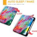 Hi Space for iPad 10th Generation Case 10.9 inch 2022 with Pencil Holder, Paint Pigment Graffiti Doodle Art Trifold Protective Shockproof Cover foriPad 10th Gen Auto Sleep Wake for A2757 A2777