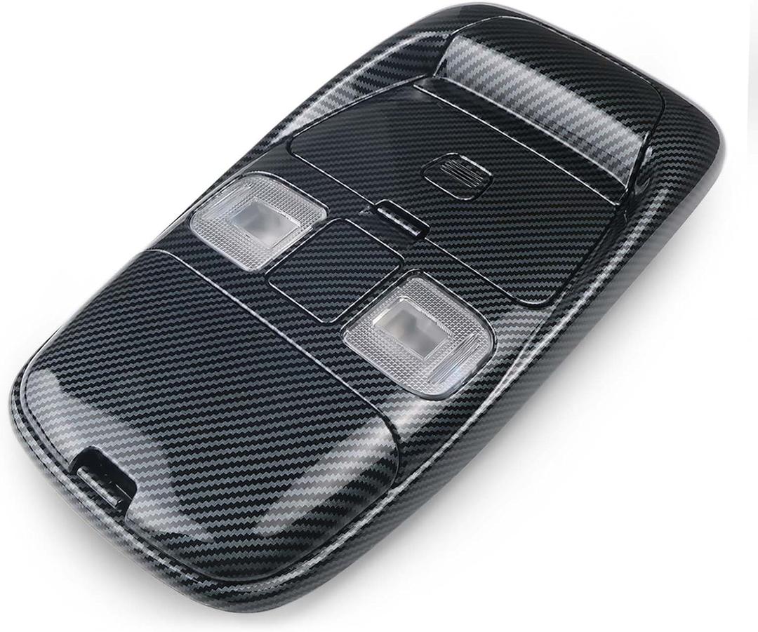 Front LED Overhead Console Assembly Fit for Dodge Ram 1500 2500 3500 1998-2002 Cab Interior Ceiling Dome Reading Light Map lights Lamp Replaces # SN96TL2AA SN94TL2AA L0021202 5013609AA (Carbon fibre)