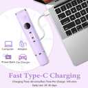 4-in-1 Bikini Trimmer for Women, 12,000 RPM Painless Electric Shaver for Women Pubic Hair Removal, IPX7 Waterproof with LED Light, Cordless Body Hair Trimmer for Bikini Area, Face, Arms & Legs (Purple)