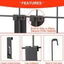 20PC Gridwall Notch Hooks, Grid Wall Hooks, Gridwall Picture Hanger, Gridwall Accessories for Retail, Displaying Photogragh, Art Shows, Paintings(Black)