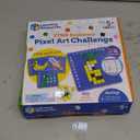 Learning Resources STEM Explorers Pixel Art Challenge - Math Puzzles, Pattern Blocks, Creativity for Kids Sensory Bin, Arts and Crafts, Math Manipulatives, Building Toys, Montessori (Medium)