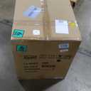 Alpine Corporation | 40" 4-Tier Rock Floor Fountain with Cascading Water & White LED Lights, Tranquil Outdoor Water Feature for Garden, Patio, Yard & Deck, Light Gray