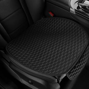Car Seat Covers Cushion Pad, 2PCS Front Bottom Seat Covers for Cars, Super Breathable, Storage Bags, Anti-Slip, Universal Automotive Seat Covers Fit for Most Sedans SUV Pick-up(2Pcs, Black)