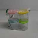 Compatible with Ninja NC301 NC300 NC299AMZ Series Ninja Creami Deluxe Pints,BPA-Free & Dishwasher Safe,16 oz Creami Pints and Lids 4 Pack-Pink/Green/Blue/Yellow