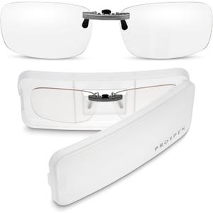 Blue Light Clip On Glasses I Computer Gaming Clip On Glasses I Digital Eyestrain Fatigue I Dry Eyes Relief Eye Protection Sleep Better I Anti Glare