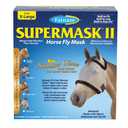 Farnam SuperMask II Shimmer Weave Horse Fly Mask, X-Lrg. Size, Silver Mesh with Blue Trim