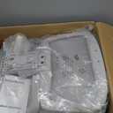 Ergonomic Office Chair with 9D Arms,Adjustable Seat Depth,3D Lumbar Support,135 Recline,3D Headrest & Footrest,Mesh Computer Desk Chair for Home & Executive Office Grey White