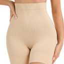 Shapewear Tummy Control Shorts - High Waisted Shapewear Underwear Body Shaper Butt Lifting Shorts Under Dresses (Beige, M)