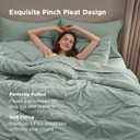 Bedsure Oversized King Comforter Set Sage Green - Bed in a Bag Bedding Set 7 Pieces, GentleSoft Pintuck Bed Set Gift for Family, Pinch Pleat Sage Green Comforter with Sheets, Pillowcases & Shams